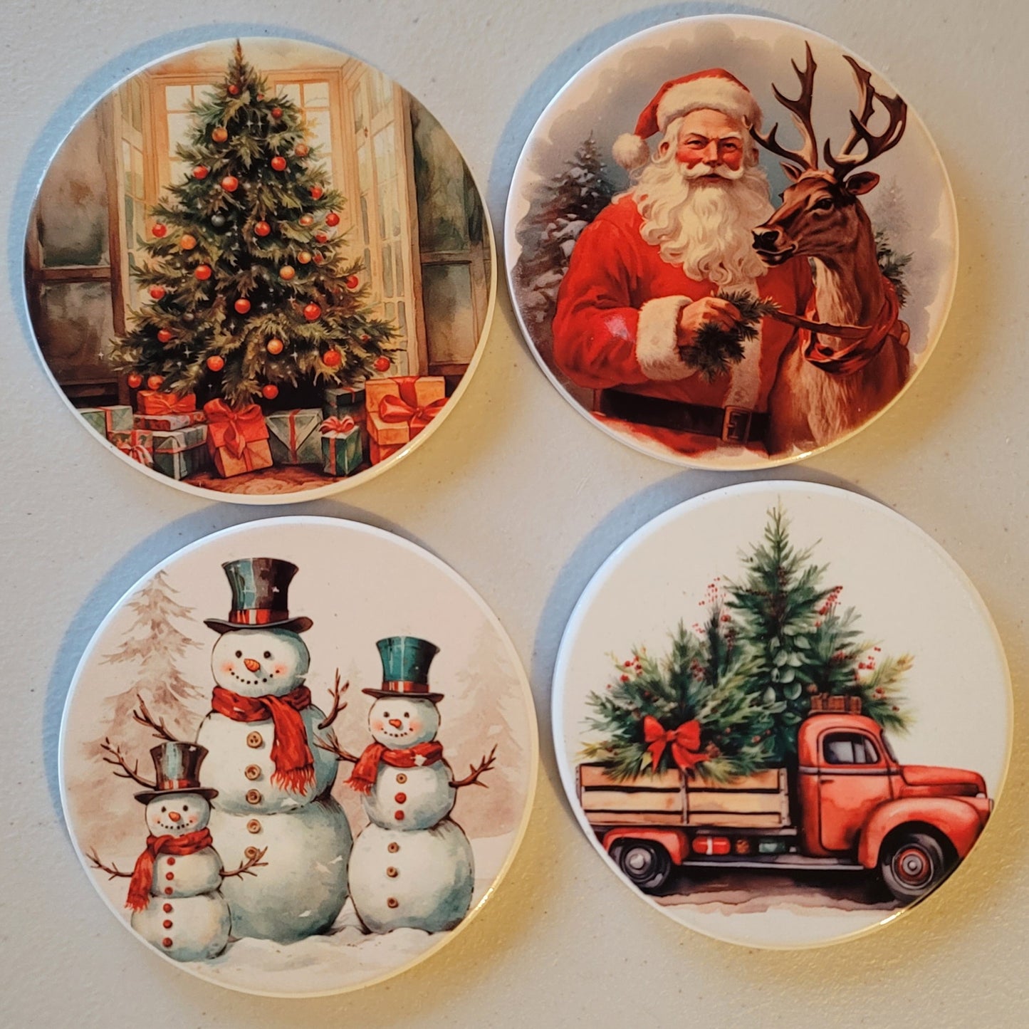 Classic Christmas Coaster Set