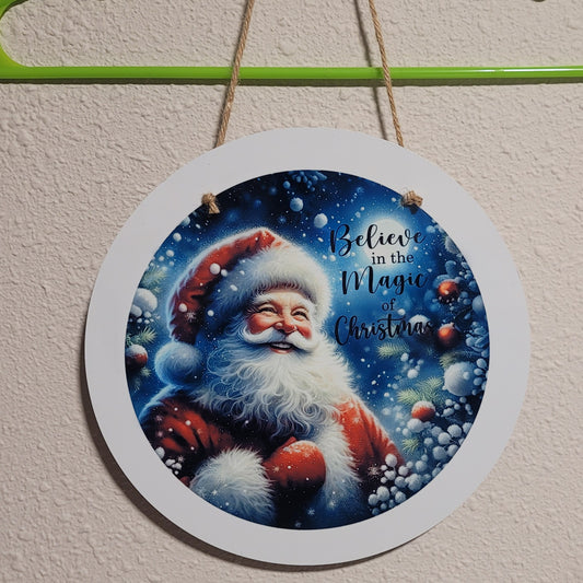 Believe In Christmas Magic Hanging Sign