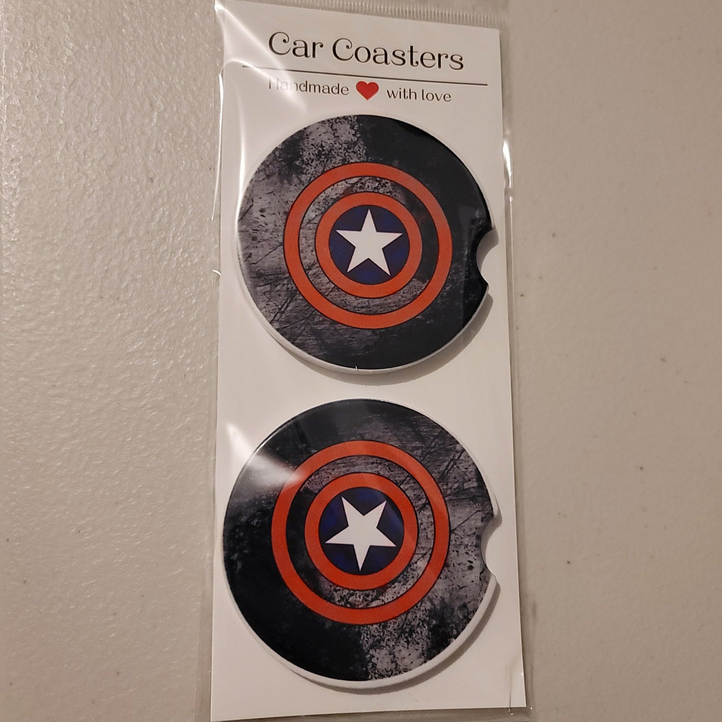 Captain America Car Coasters