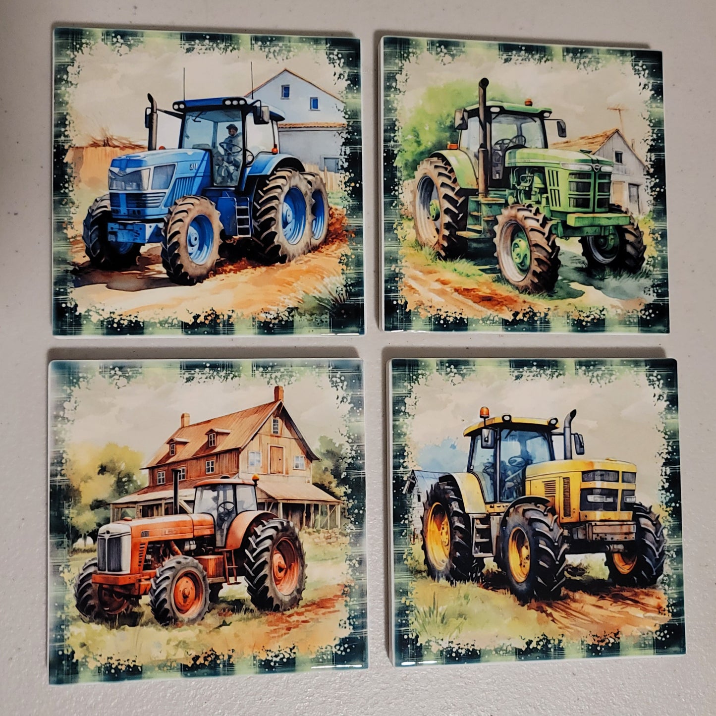 Tractors Coaster Set