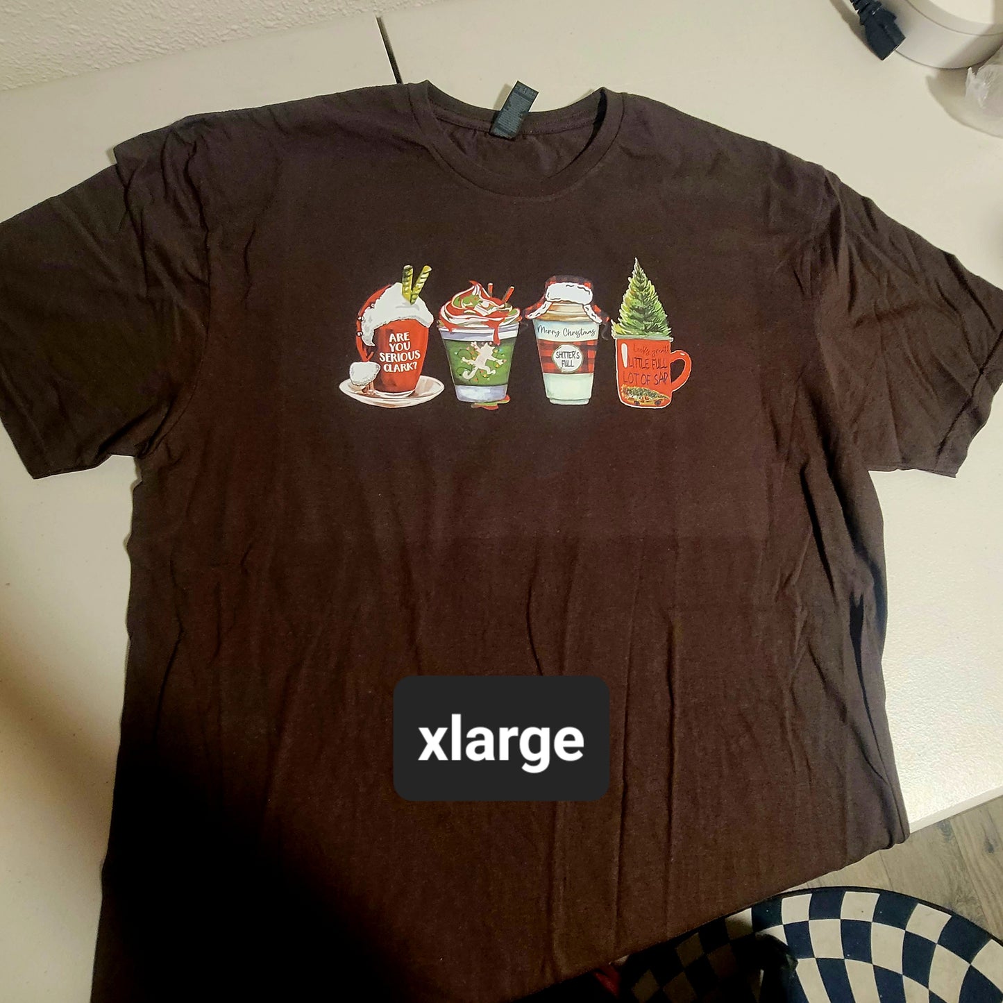 Christmas Vacation Drinks Tshirt - XL