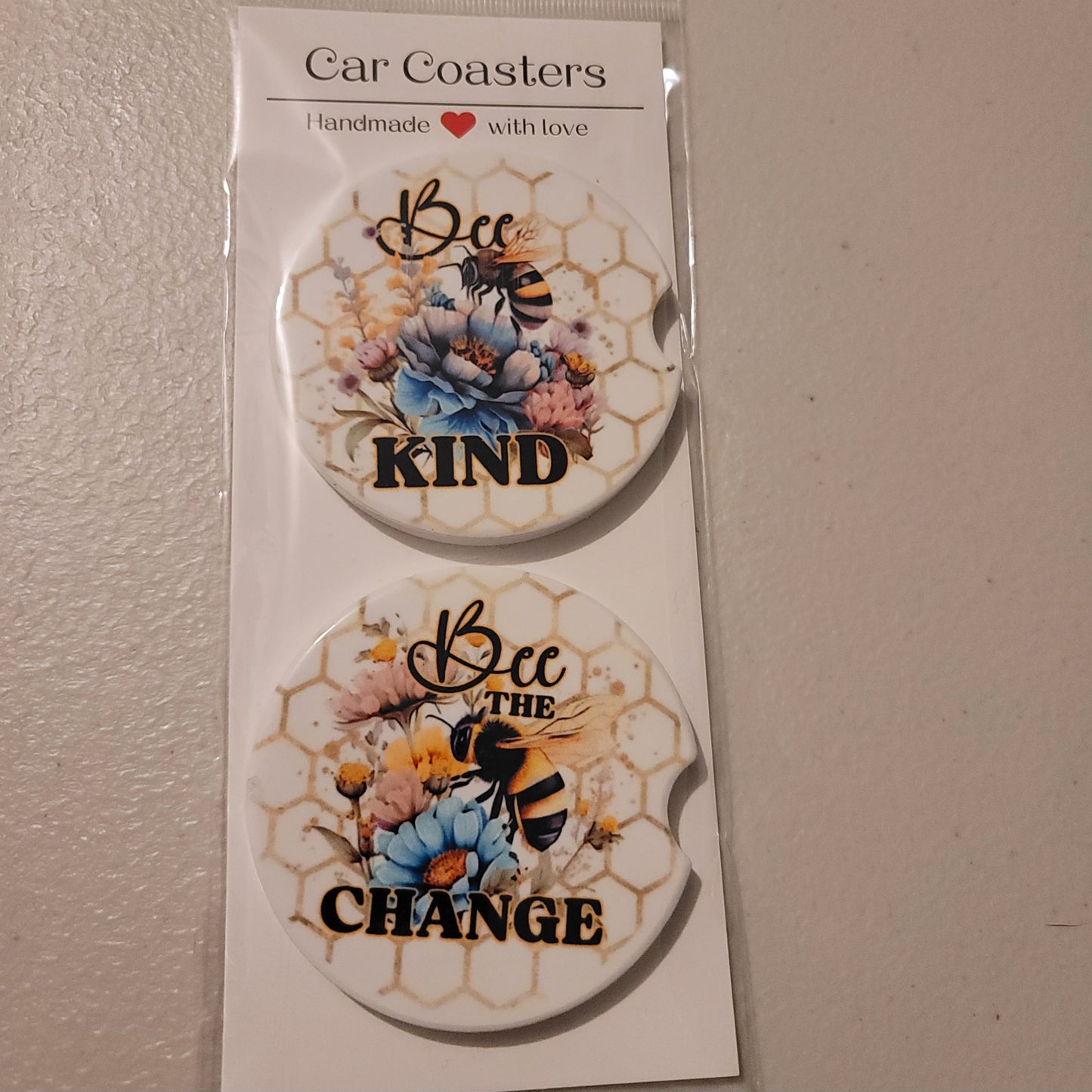 Bee Kind Car Coasters