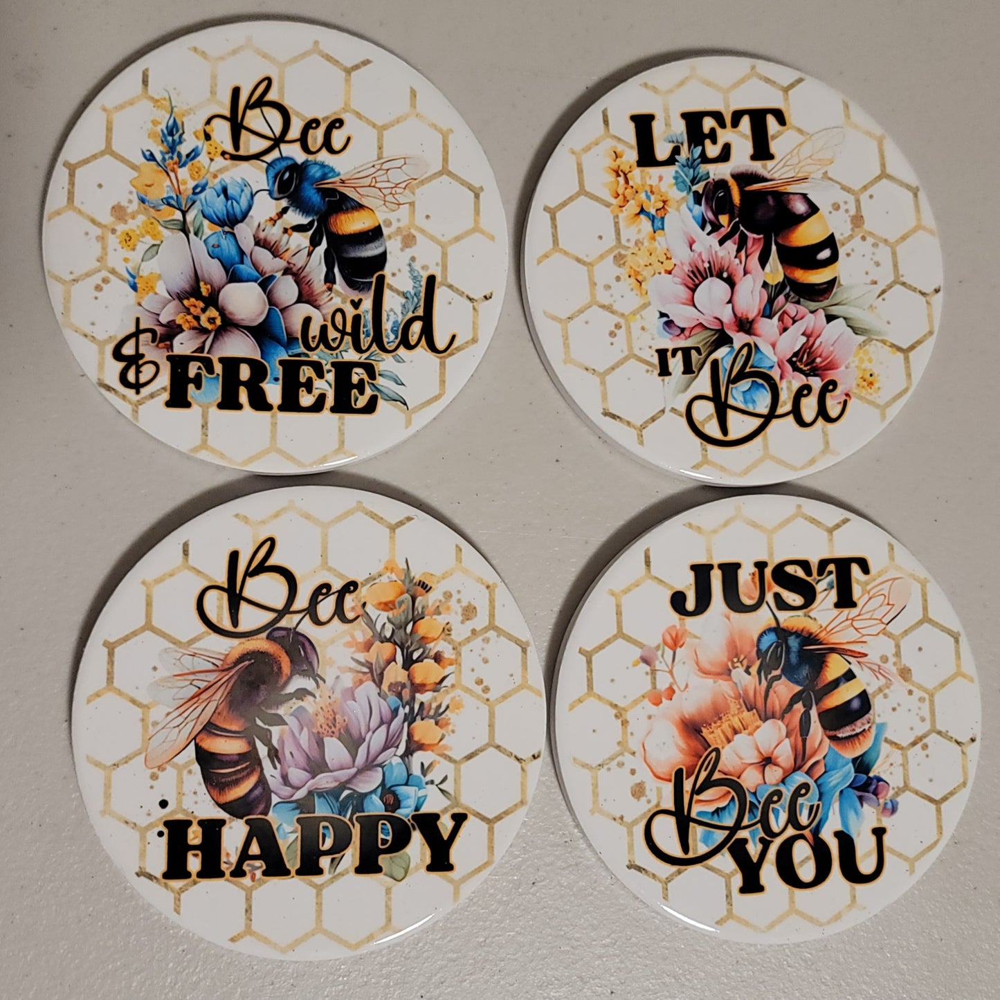 Bee Happy Coaster Set