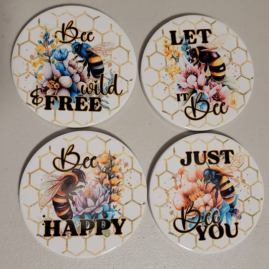 Bee Happy Coaster Set