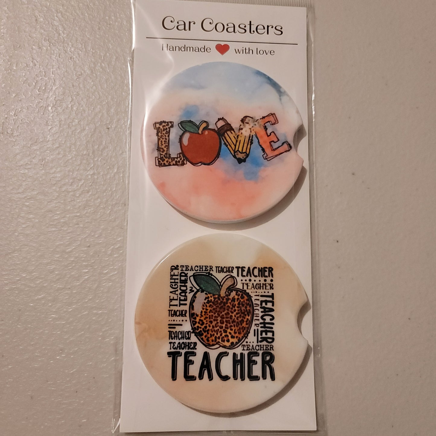 Teacher Love Car Coasters