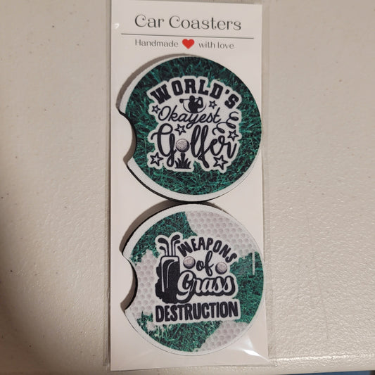 Funny Golf Car Coasters