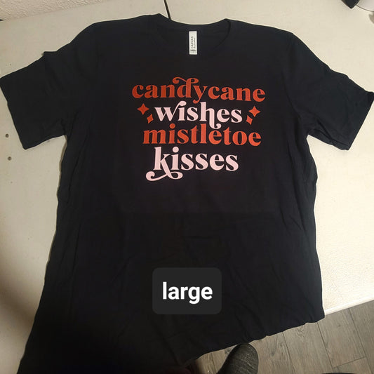 Candy Cane Wishes Tshirt - L