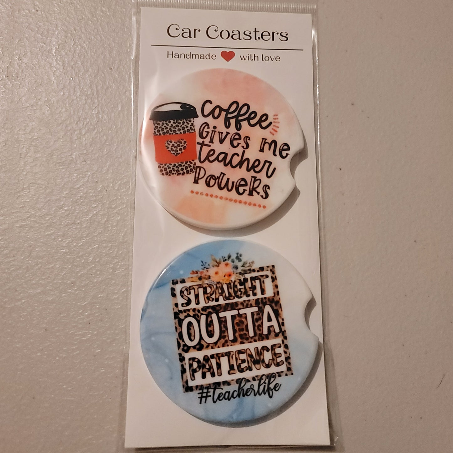 Teacher Life Car Coasters