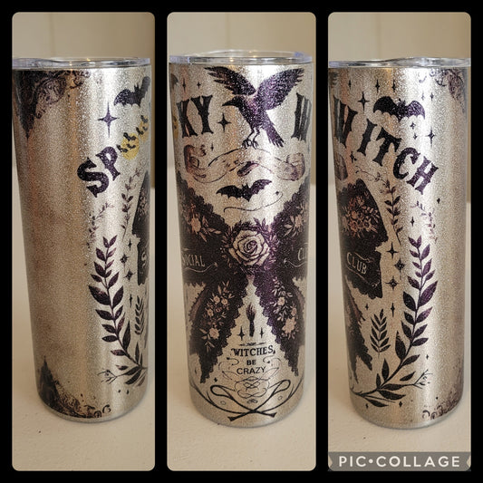 Spooky Witch Social Tumbler - Sparkle
