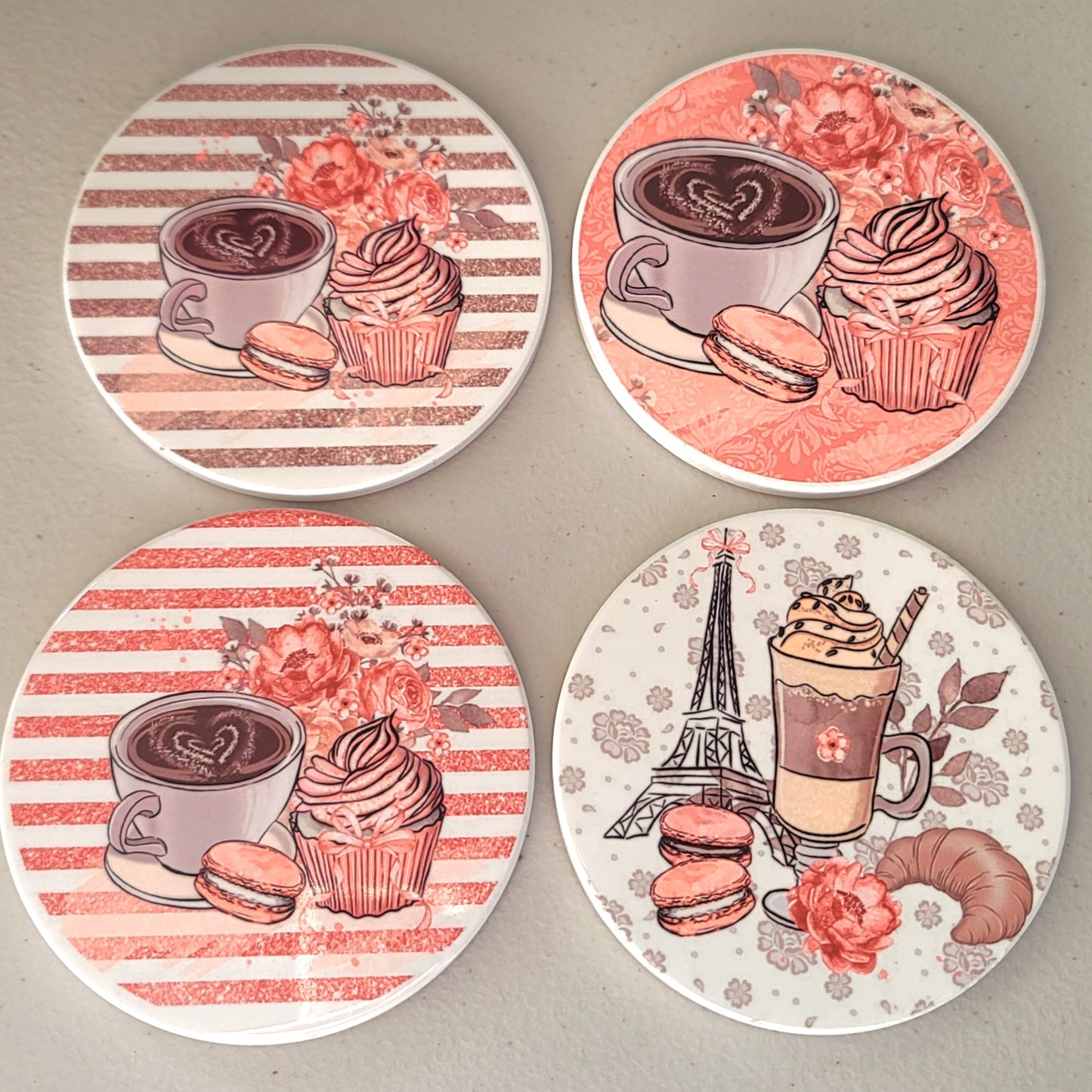 Tea Time In Paris Coaster Set