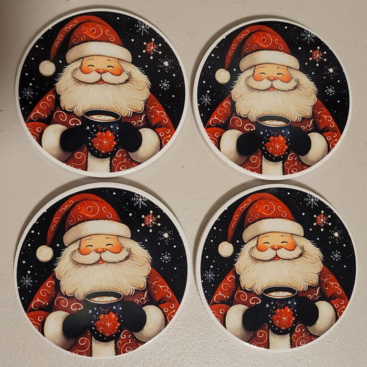 Santa Coaster Set
