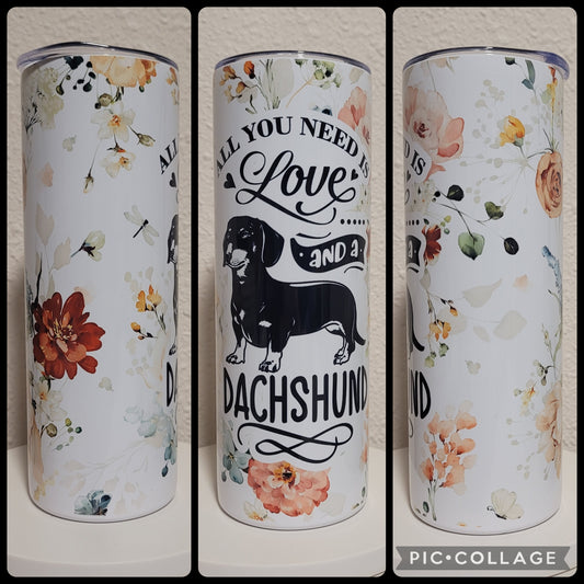 Love & A Dachshund Tumbler