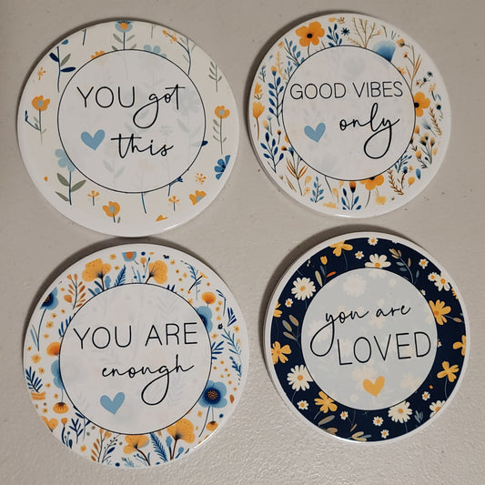 Good Vibes Only Coaster Set