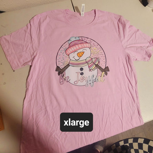 Joyful Snowman Tshirt - XL