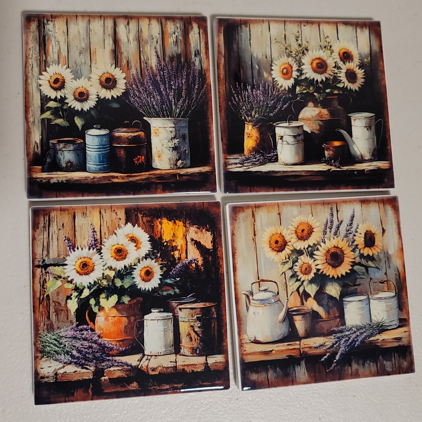 Sunflowers & Lavender Coaster Set