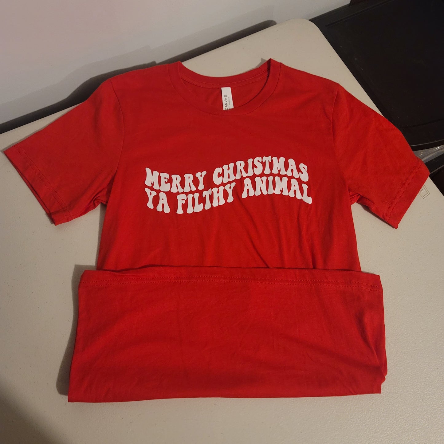 Merry Christmas Ya Filthy Animal Tshirt - S