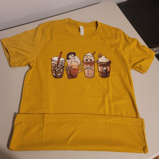 Horror Movie Coffees Tshirt - M