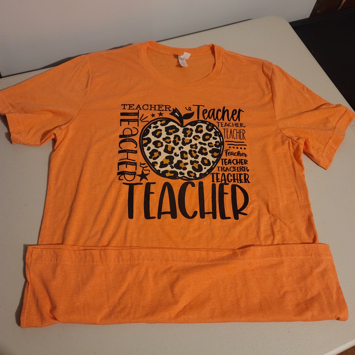 Teacher Leopard Tshirt - L