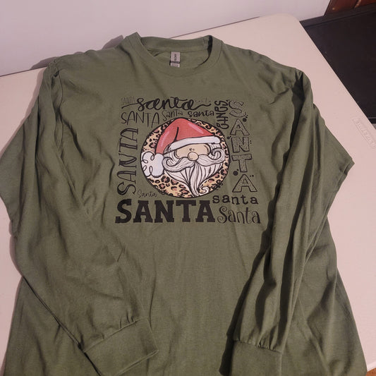 Santa Typography Long Sleeve - L