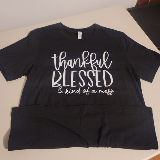 Thankful Blessed Tshirt - L