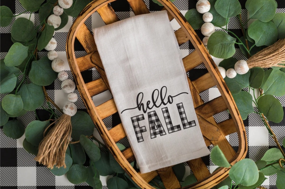 Hello Fall Plaid - Towel